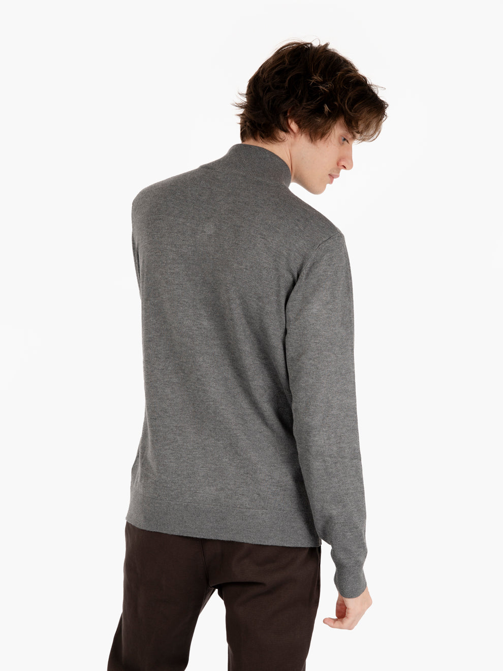 Smoke turtleneck cardigan