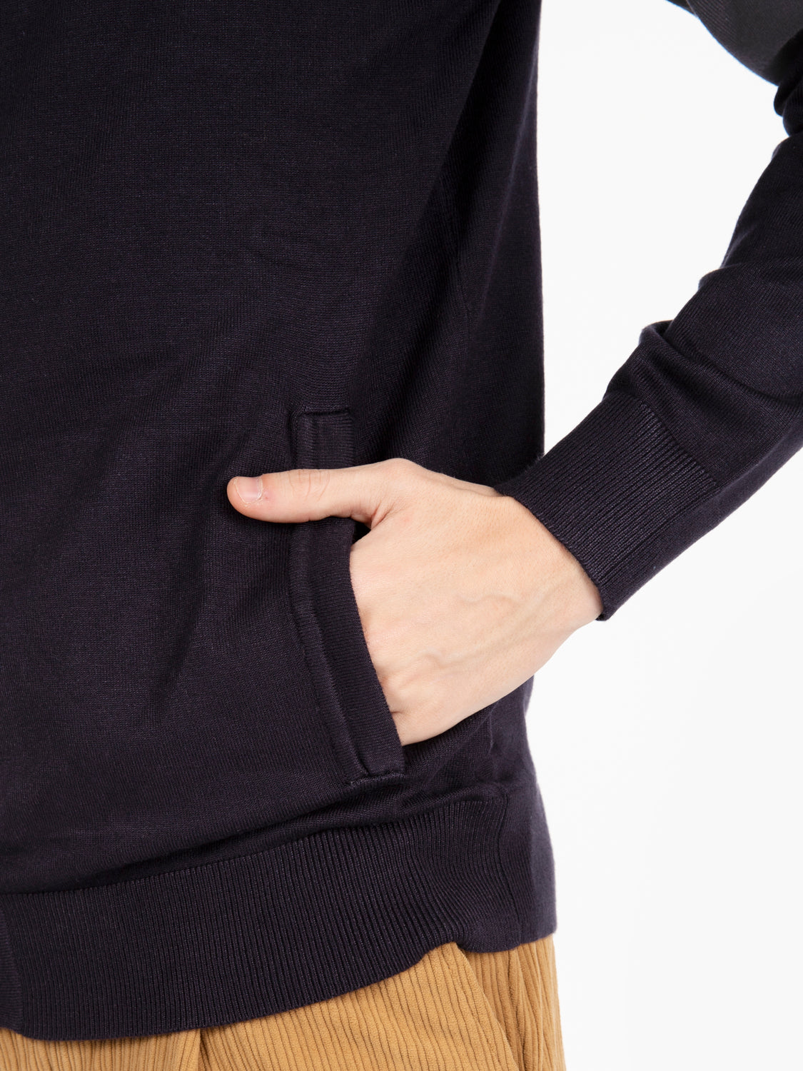 Navy turtleneck cardigan
