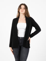 STIMM - Cardigan aperto in lana nero