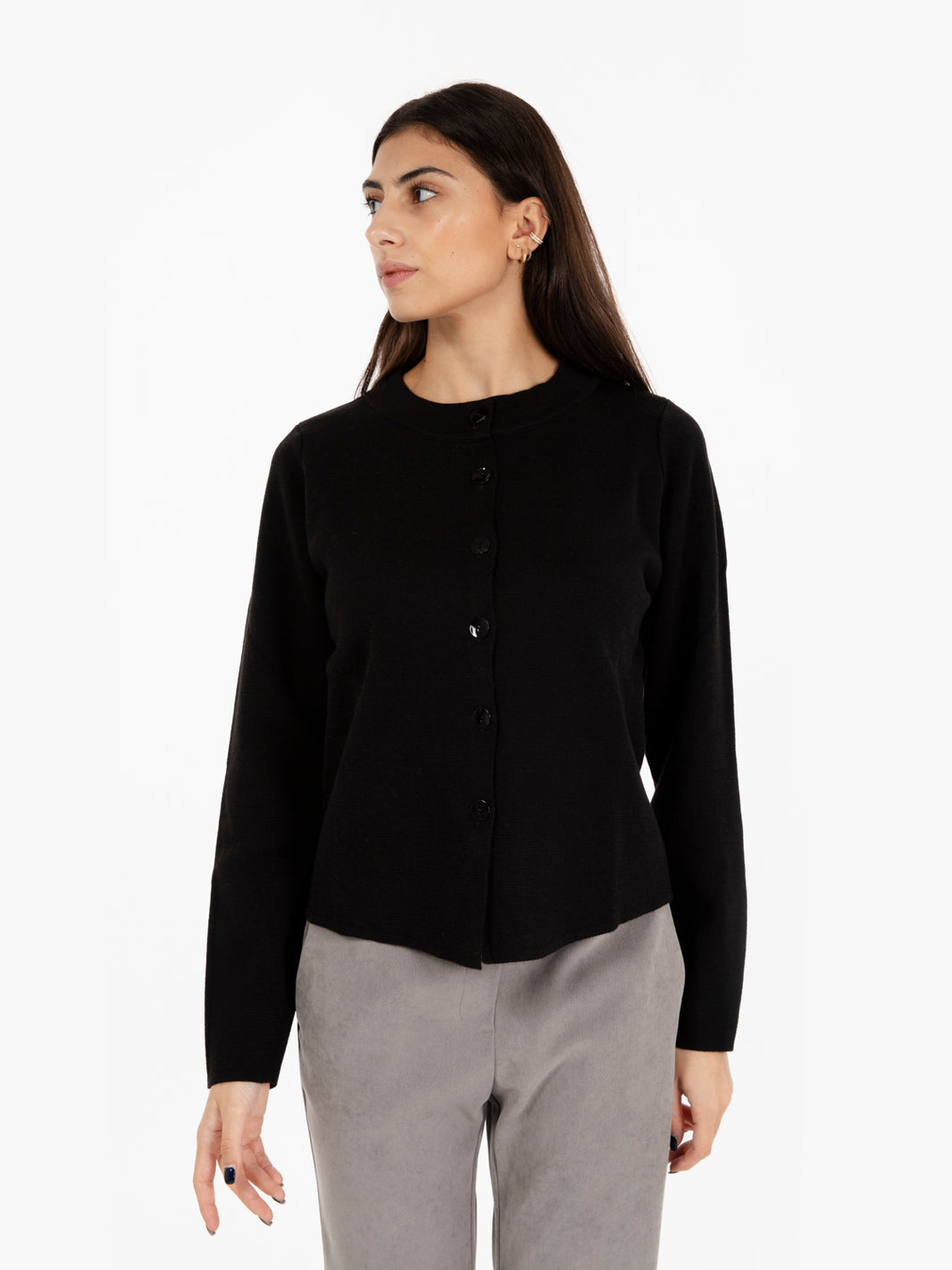 Black Button Up Cardigan