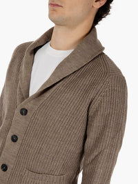 Cardigan with rope shawl collar