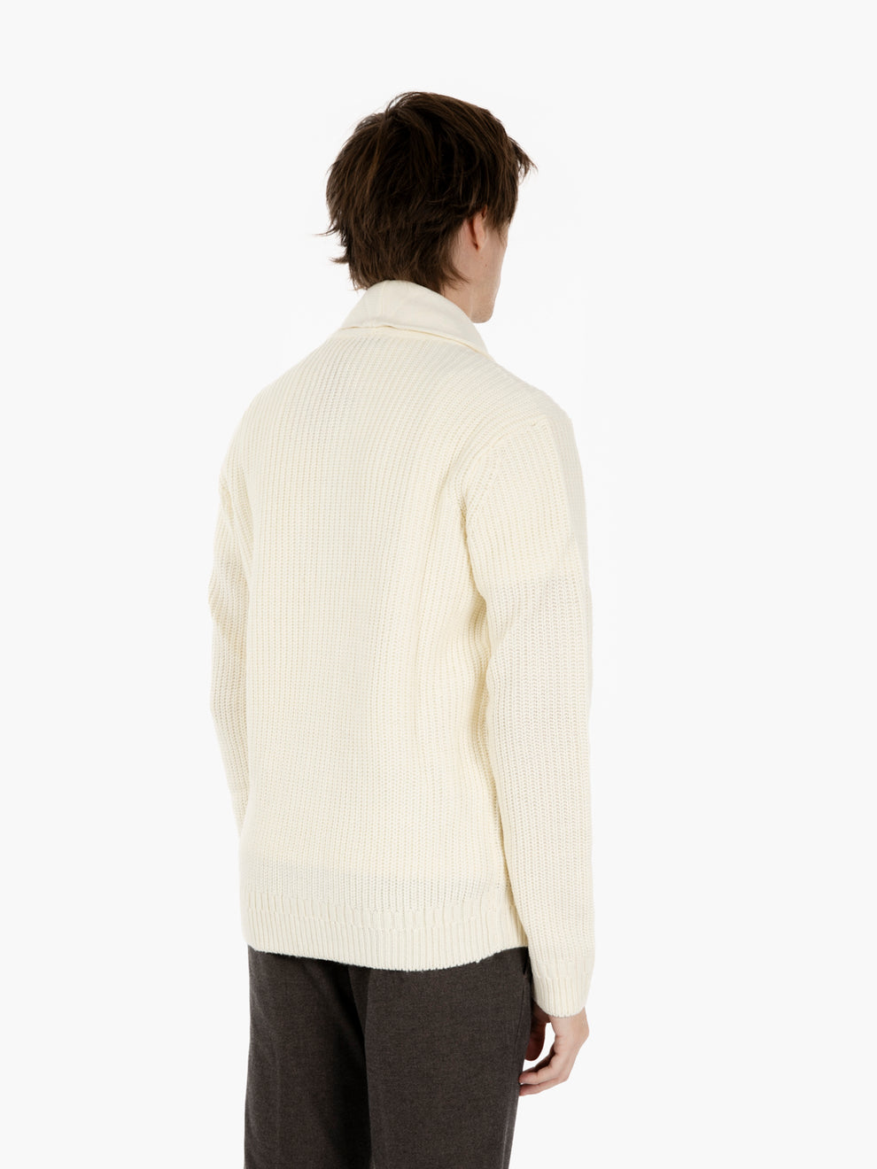 ECRU SHAWL COLLAR SWEATER 4366225_110