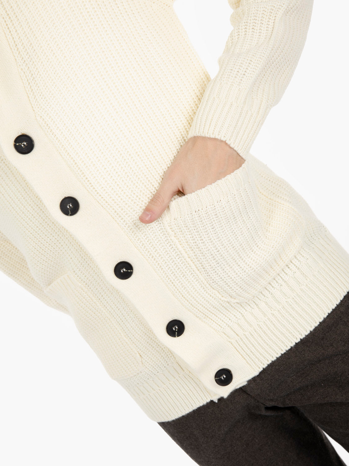 ECRU SHAWL COLLAR SWEATER 4366225_110