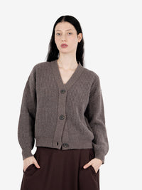 Cardigan crop a coste castoro