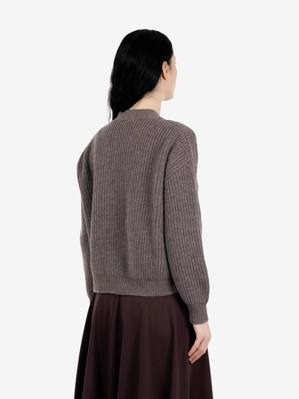 Cardigan crop a coste castoro