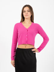 STIMM - Cardigan crop fuxia