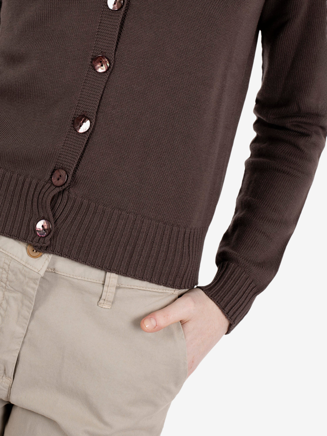 Cardigan cropped moro
