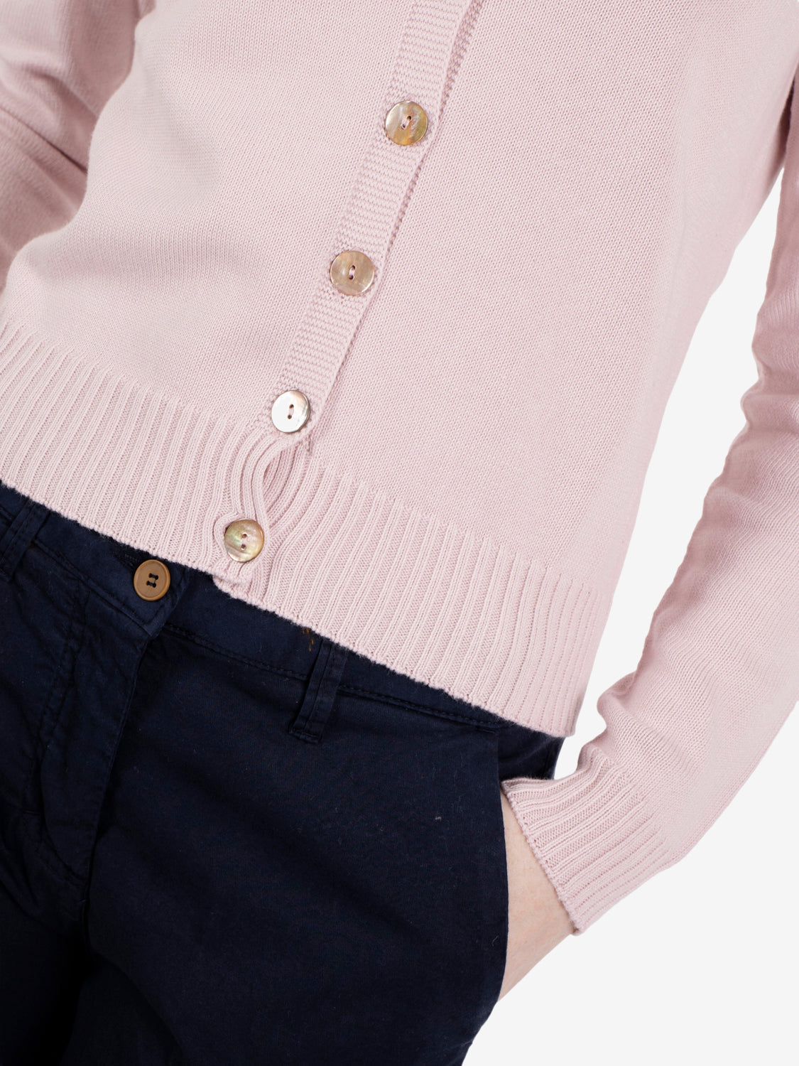 Cardigan cropped rosa