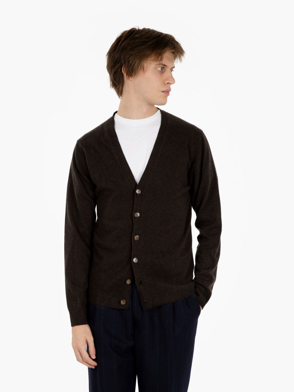 MERINO/CACHEMIRE SHAVED CARDIGAN WITH MORO BUTTONS DF0031_0033