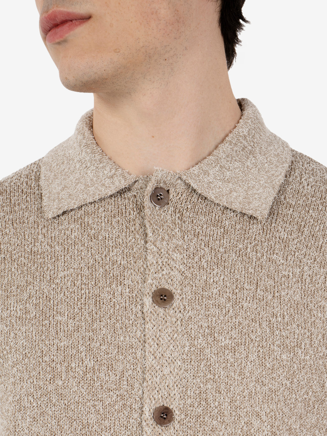 Cardigan in cotone fango