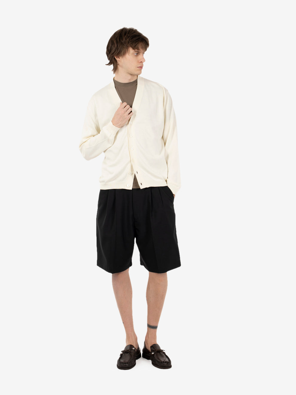 Ecru cotton cardigan