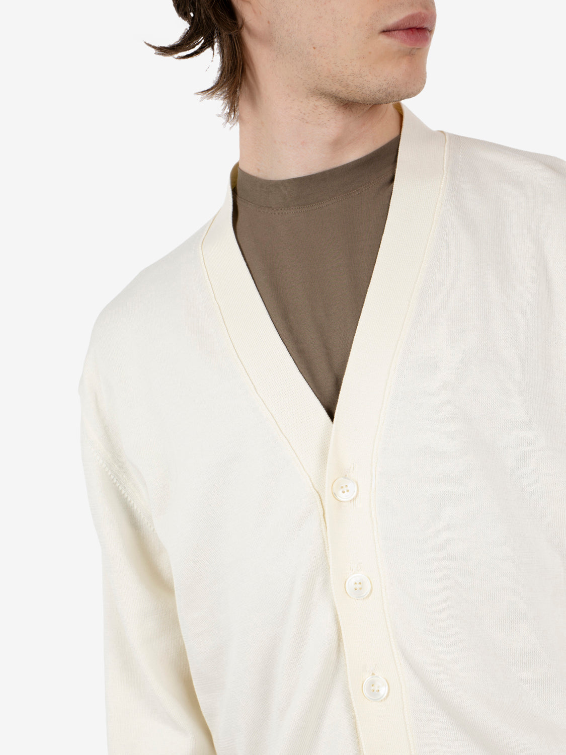Ecru cotton cardigan