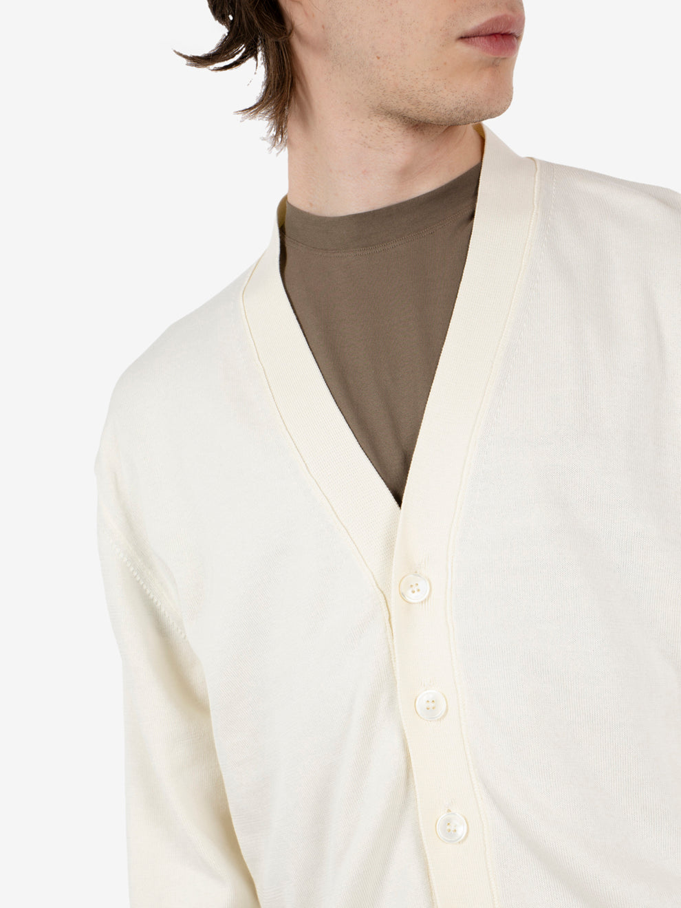 Ecru cotton cardigan