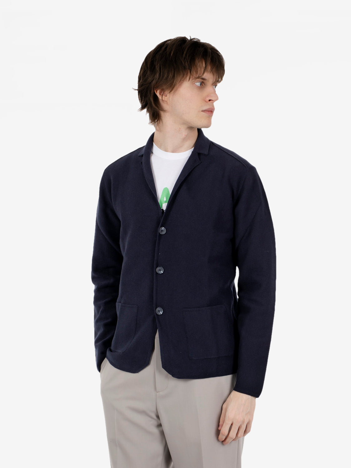 Cardigan in cotone vanisè navy