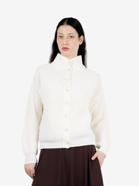 Cardigan in lana bianco