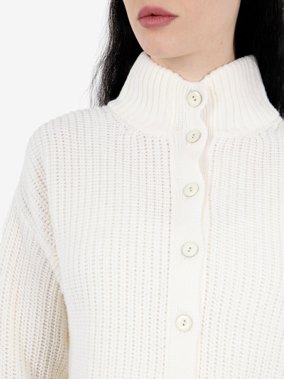 Cardigan in lana bianco