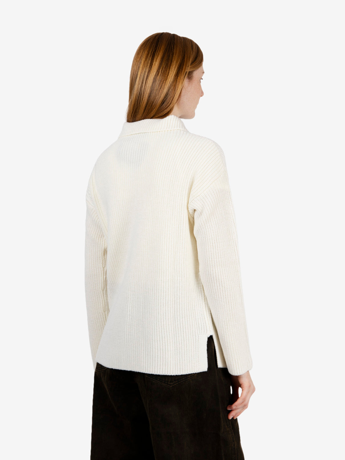 Cardigan in lana ecru