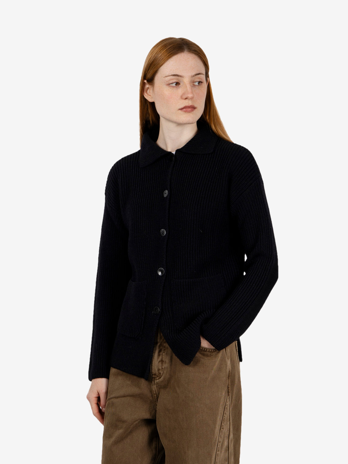 Cardigan in lana nero