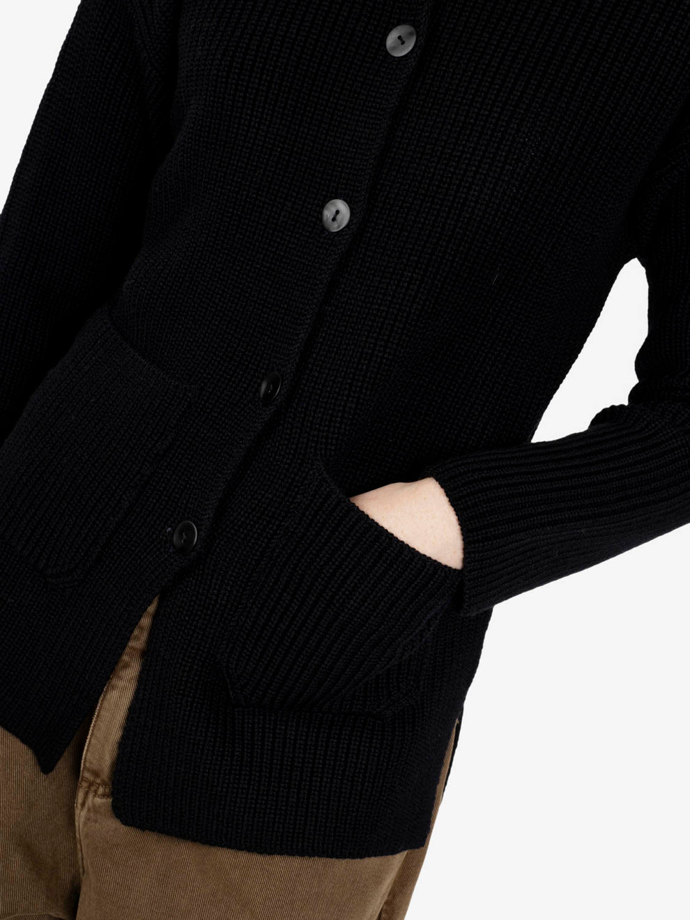 Cardigan in lana nero
