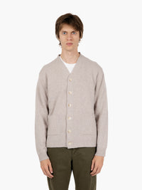 Cardigan in lana relaxed ash