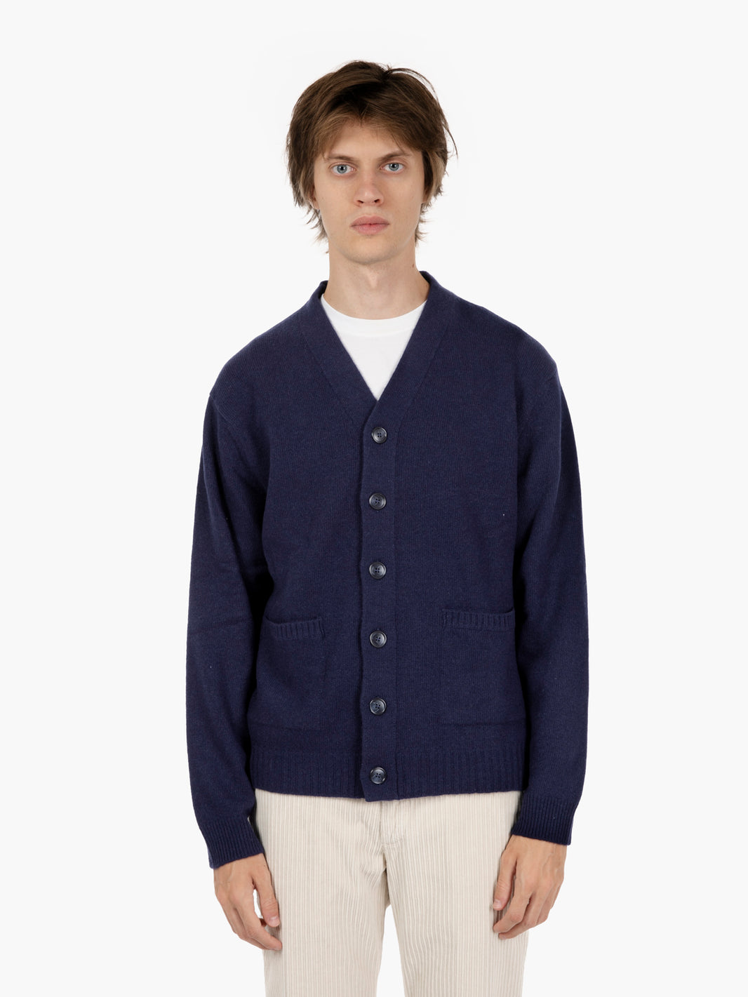 Relaxed night wool cardigan