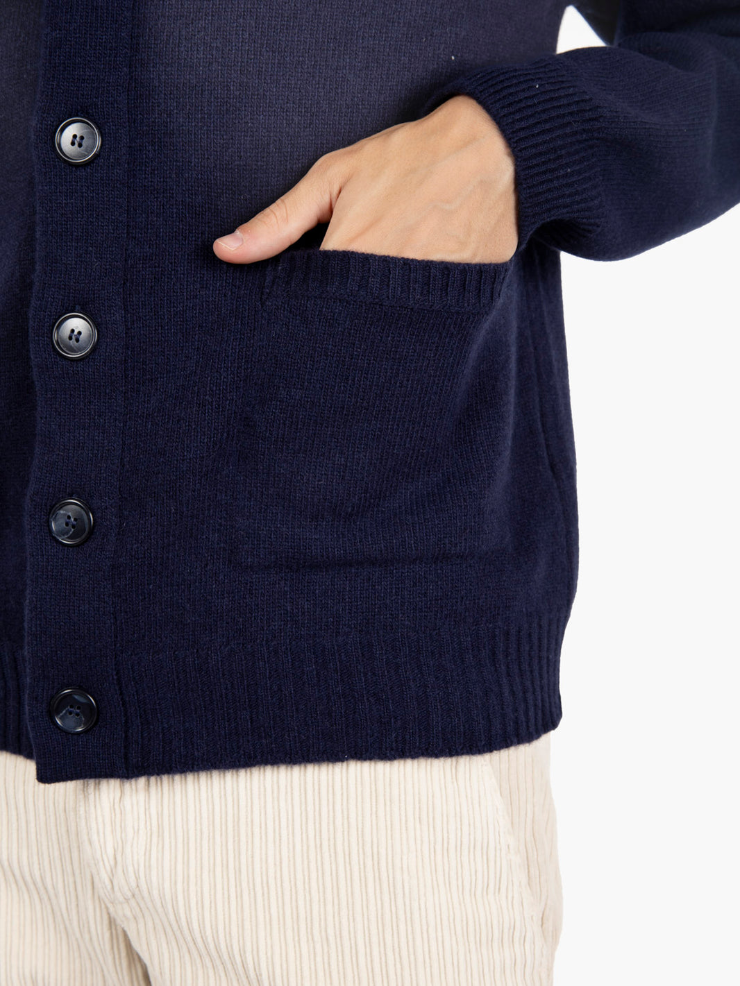 Relaxed night wool cardigan