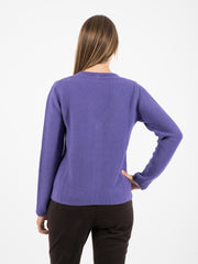 STIMM - Cardigan in lana viola