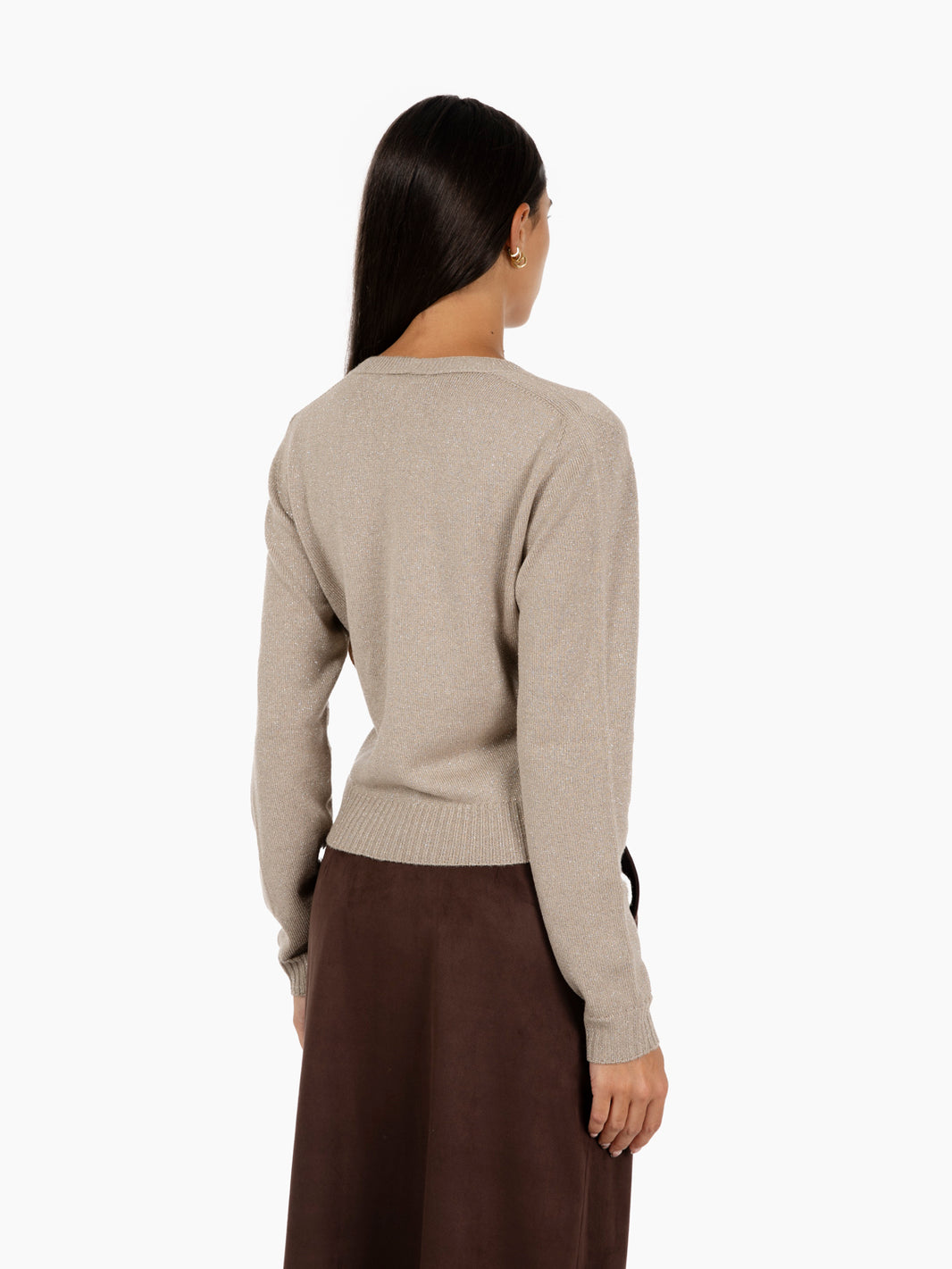 BEIGE LUREX CARDIGAN 325623_110
