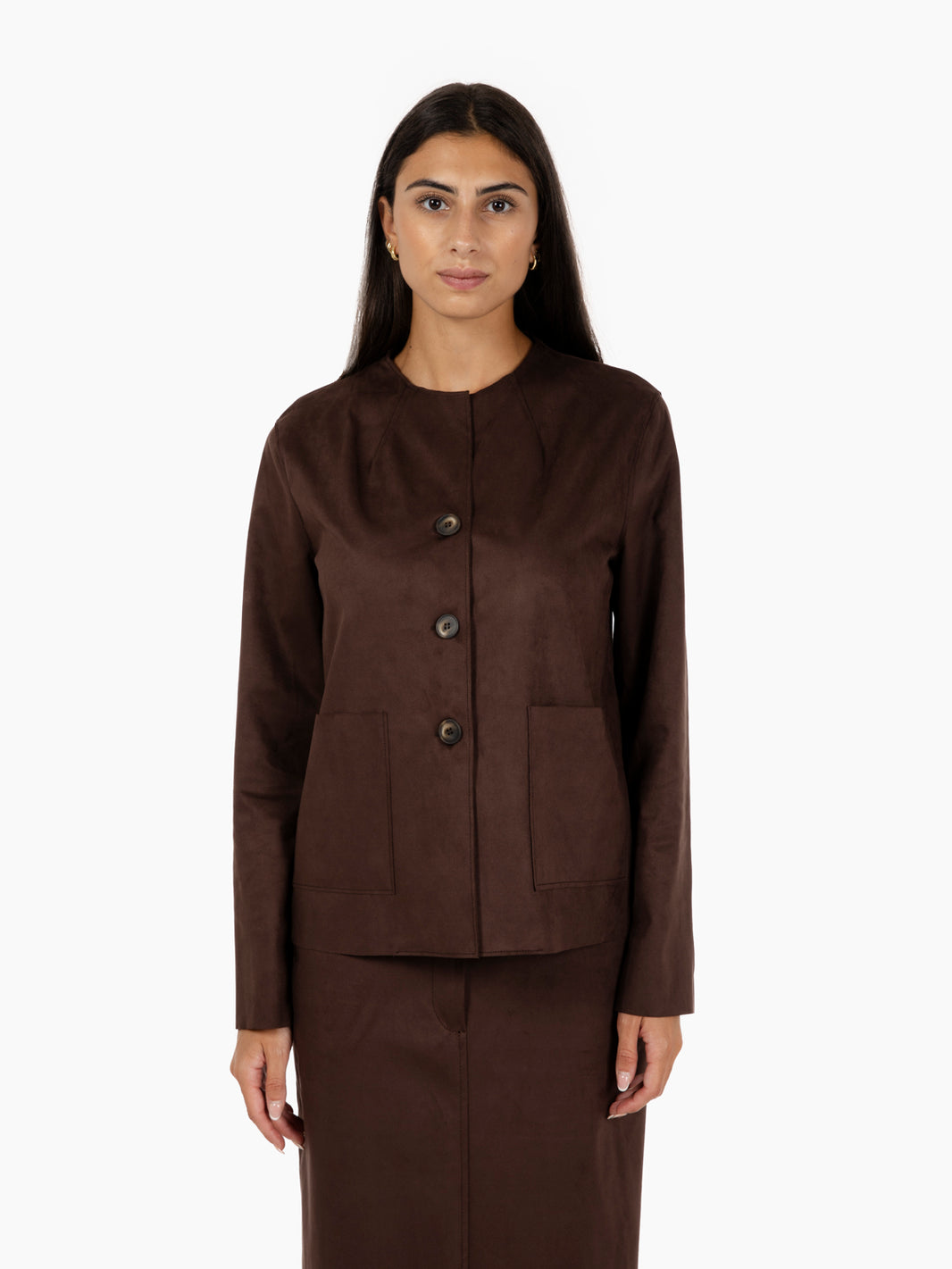 Chocolate Alcantara Jacket