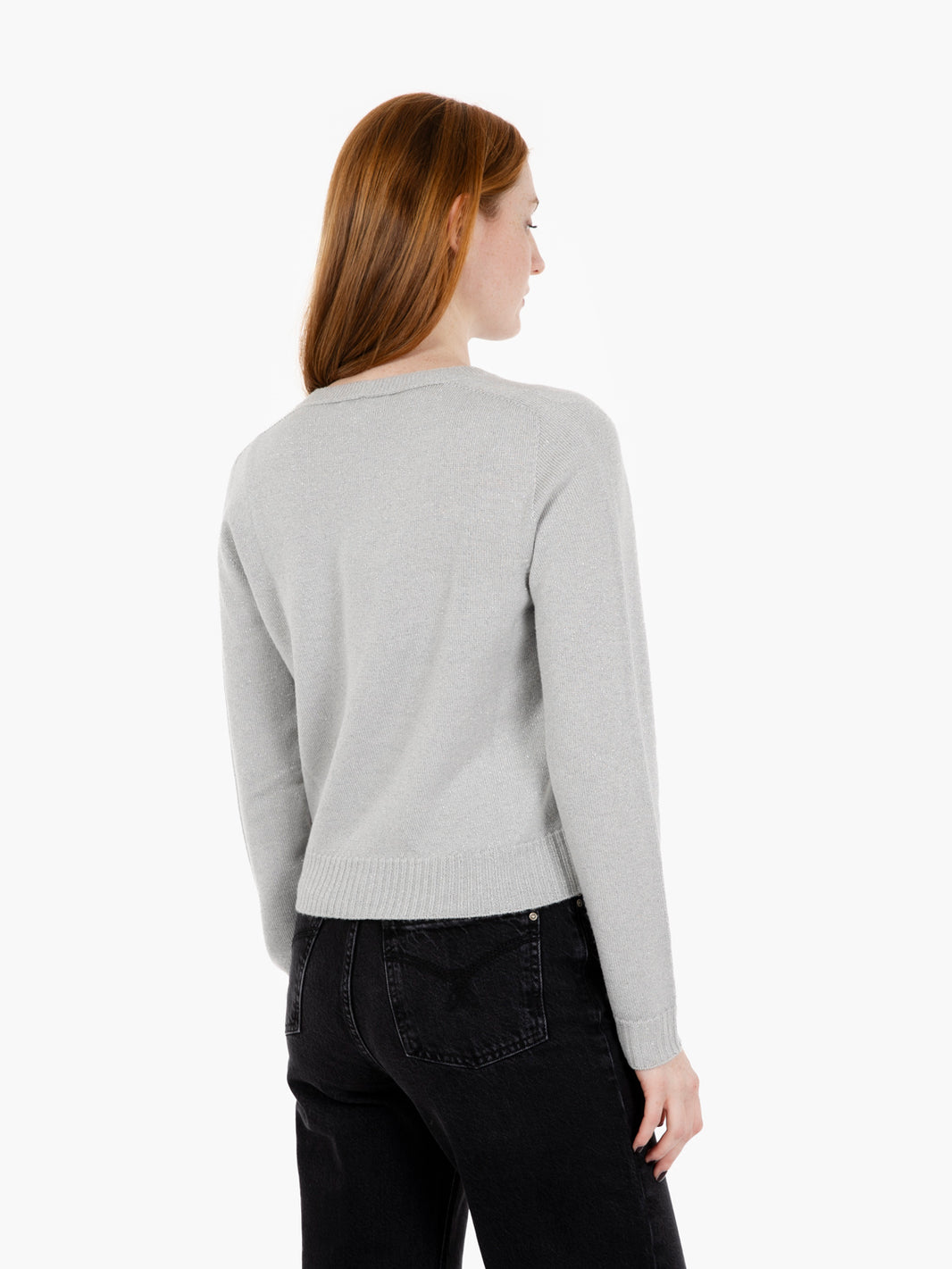 Ice V-neck lurex cardigan