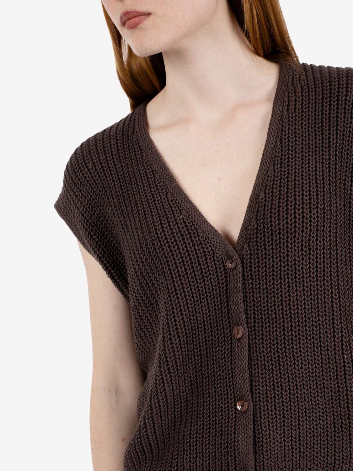 Cardigan in maglia moro