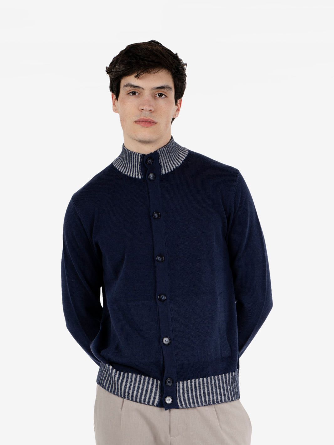 Cardigan in misto cotone vanisè blu