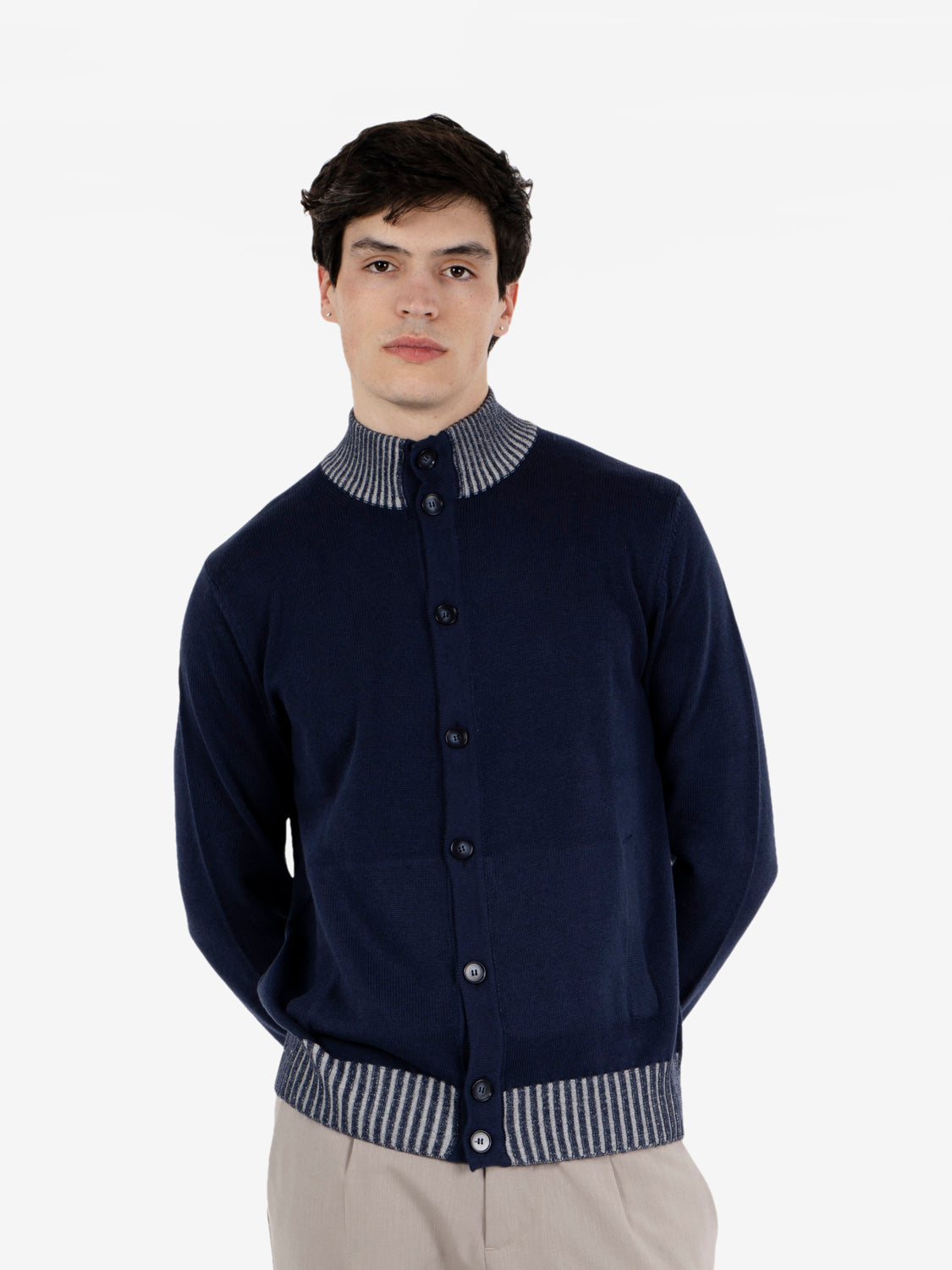 Cardigan in misto cotone vanisè blu