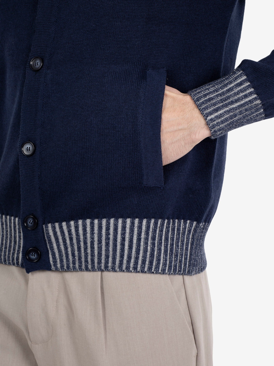 Cardigan in misto cotone vanisè blu