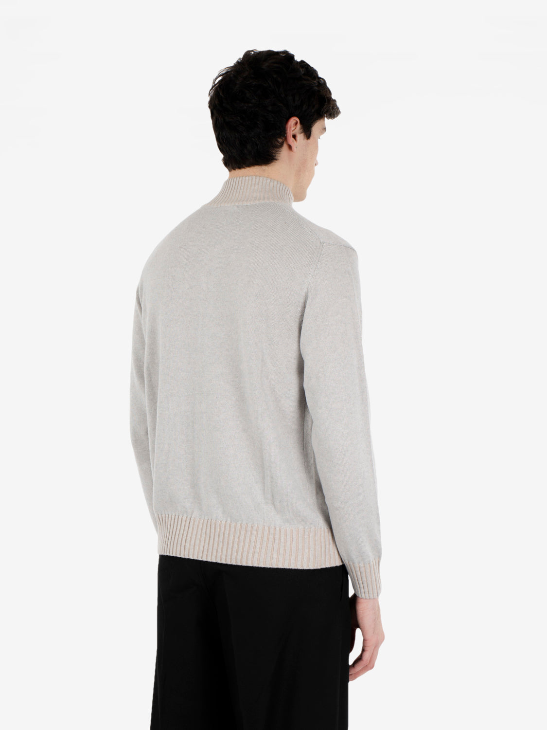 Grey vanisé cotton blend cardigan