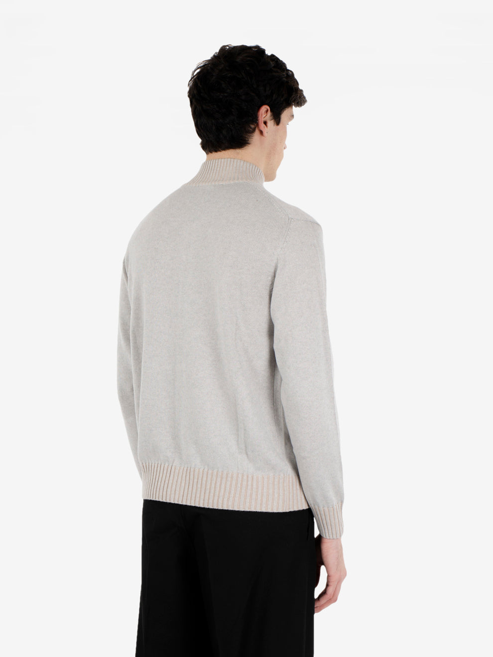 Grey vanisé cotton blend cardigan
