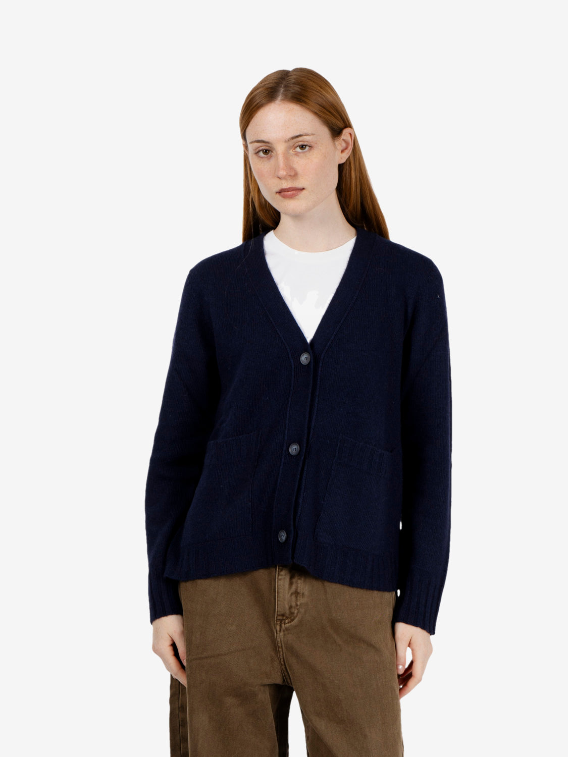 Cardigan in misto lana blu