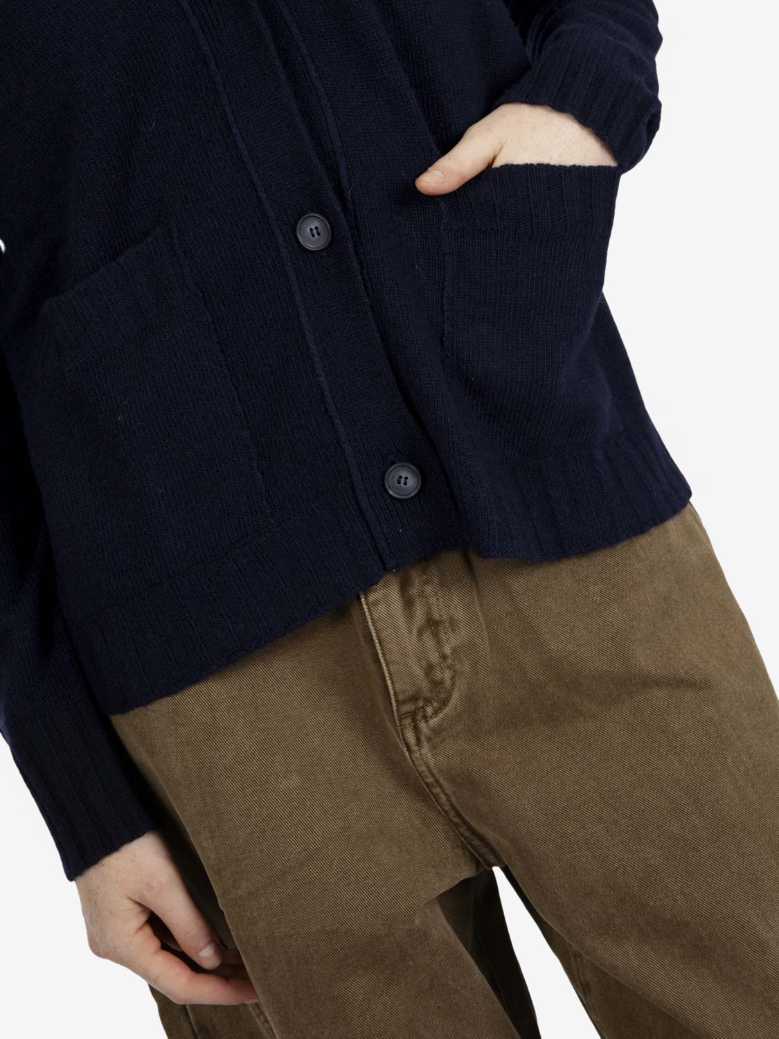 Cardigan in misto lana blu