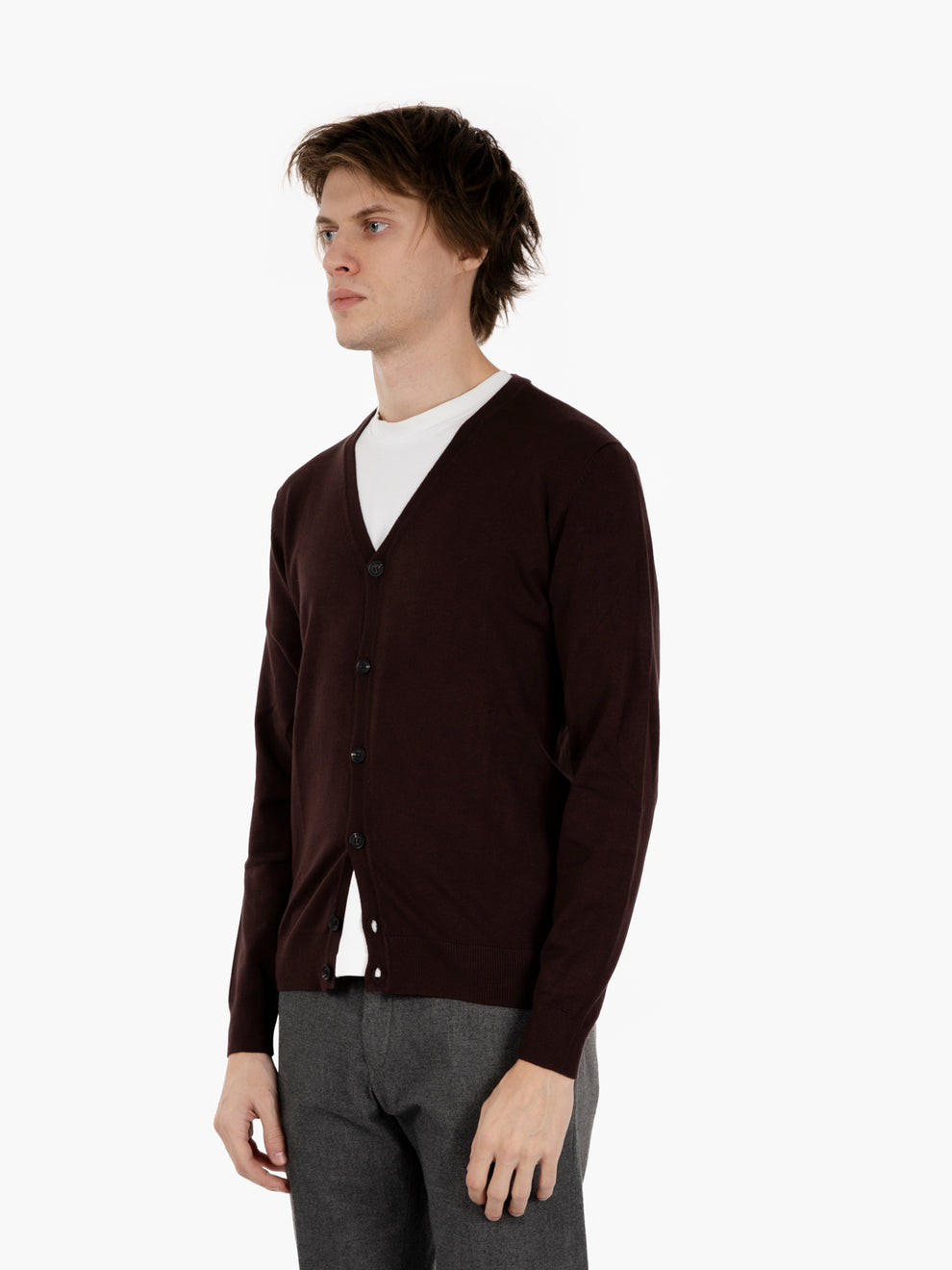 Cardigan in dark viscose