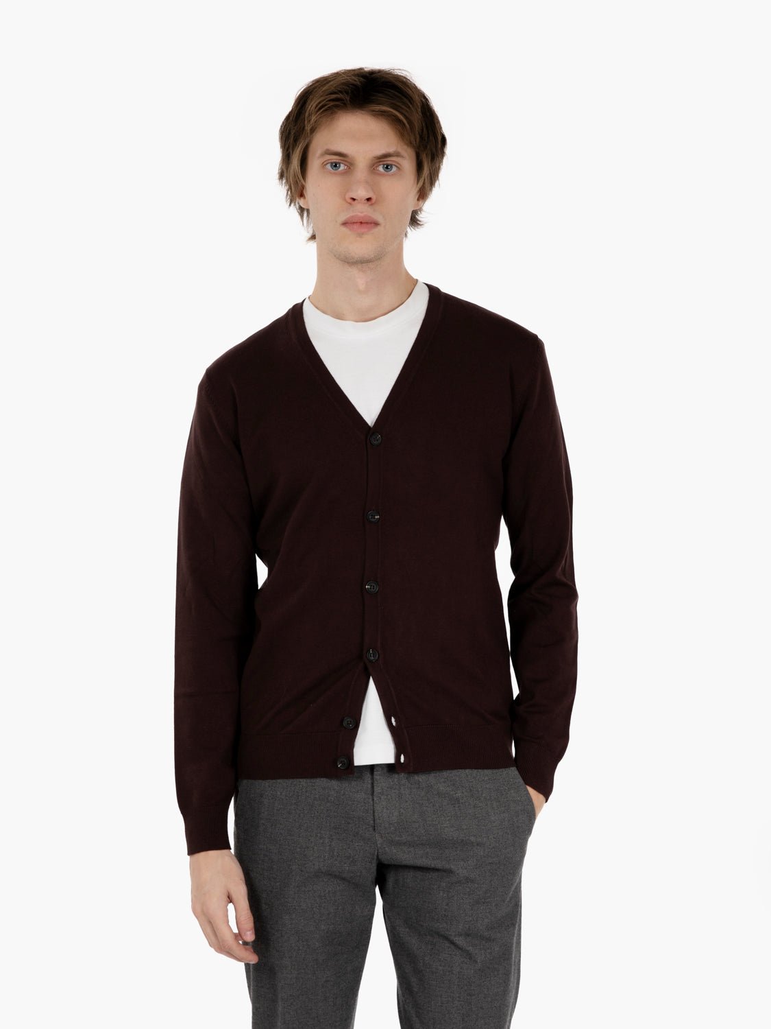 Cardigan in dark viscose