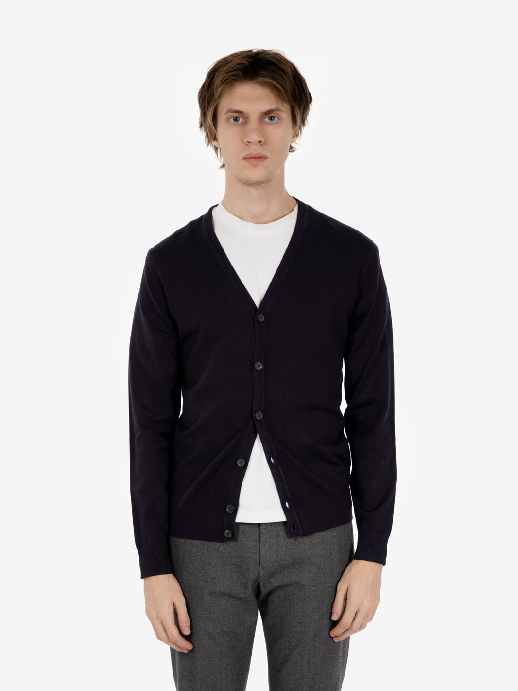 Navy viscose cardigan