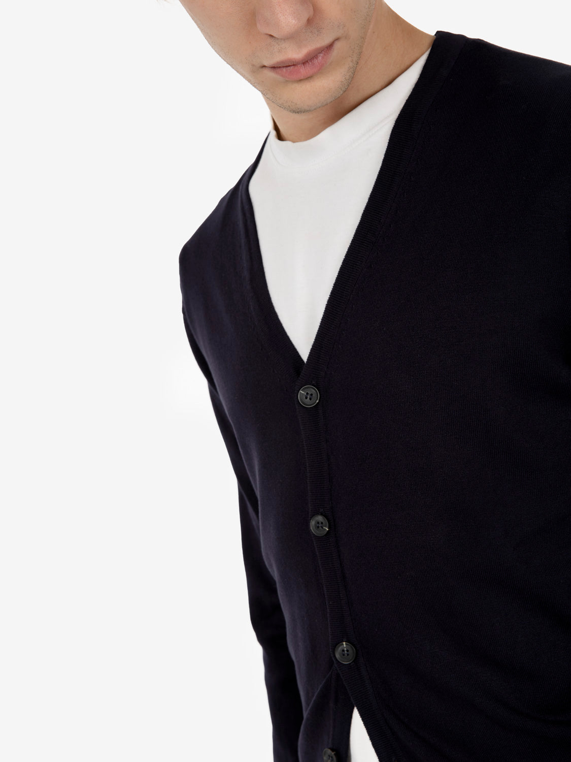 Navy viscose cardigan