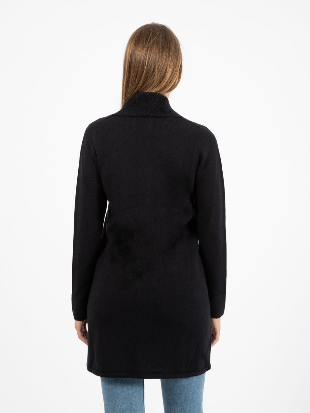 Black wool cardigan