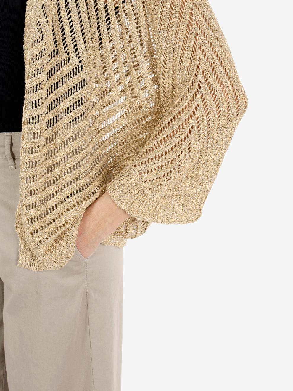 GOLD LUREX CARDIGAN 456451_111