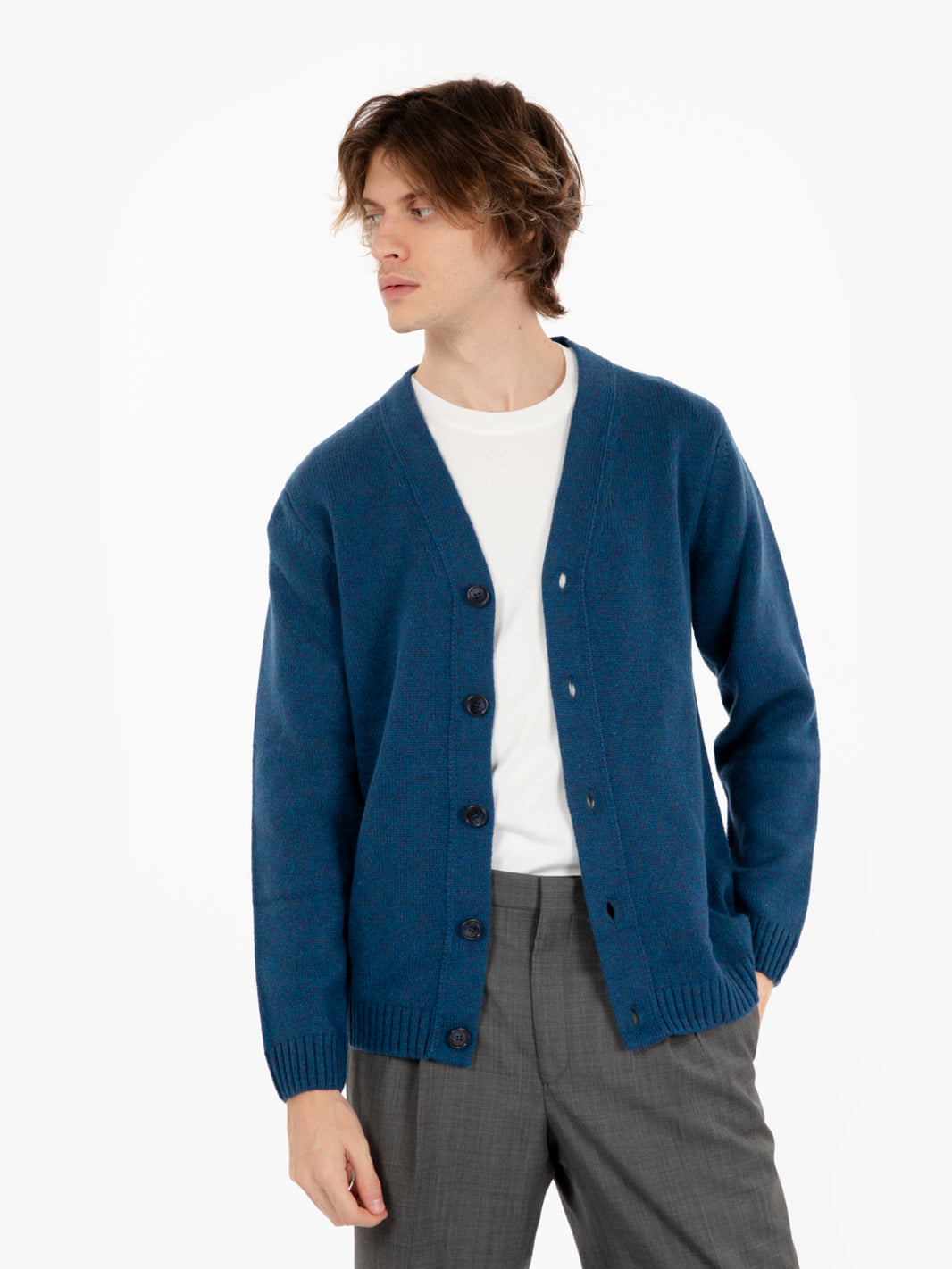 Navy blue shaved cardigan