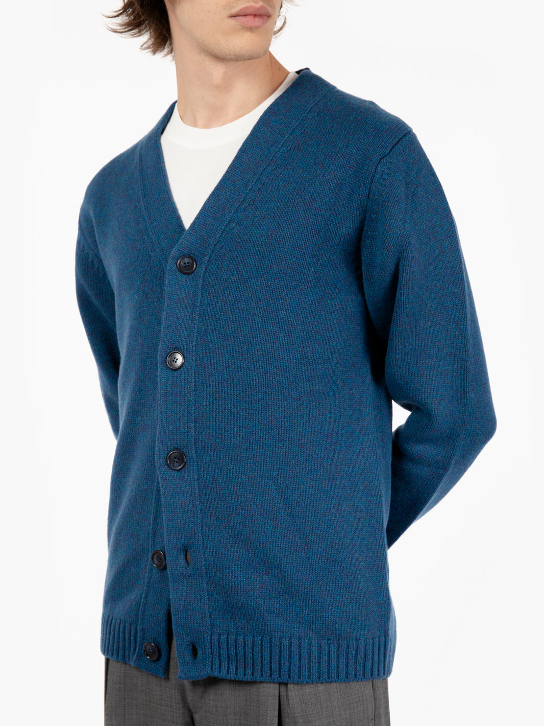 Navy blue shaved cardigan