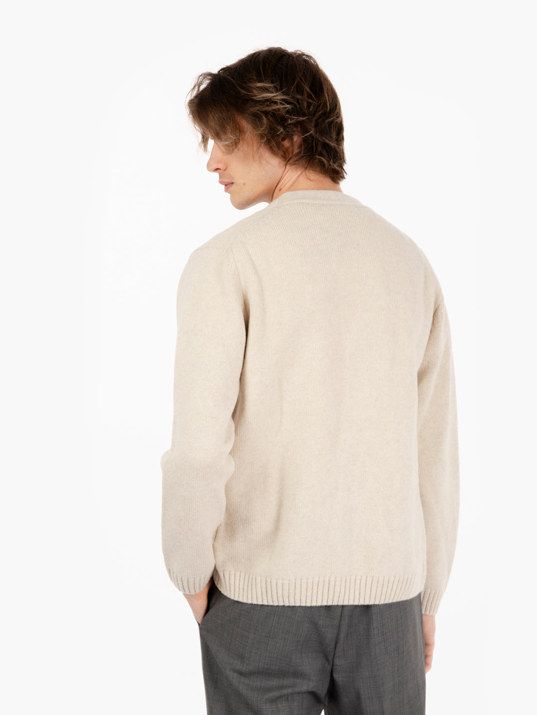 Cream Shaved Cardigan