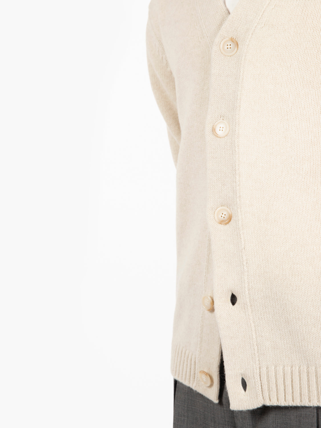 Cream Shaved Cardigan