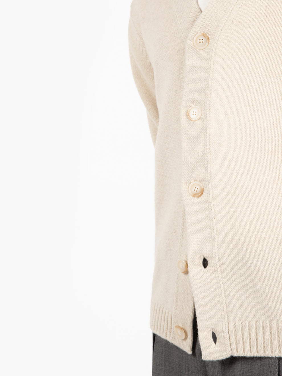 Cream Shaved Cardigan