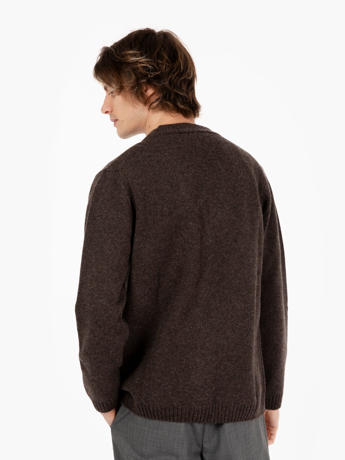 Dark brown shaved cardigan